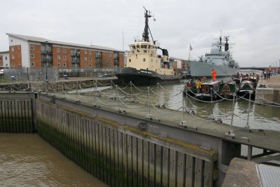 King George V Lock Royal Docks London 21st January 2008