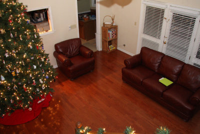 Bird's eye view of the living room