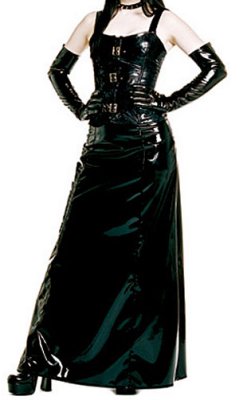 Goth PVC Gown w/Gloves - Med