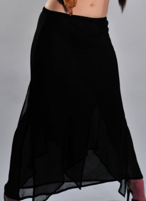 Black Hankerchief Skirt_ size 4