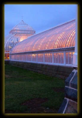 Outside Phipps Conservatory at Christmas Time