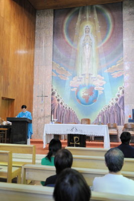 Mass celebrated by Fr Henry Yeung at Our Lady of Sorrow's Chapel