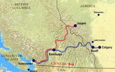 Vancouver to Jasper to Calgary