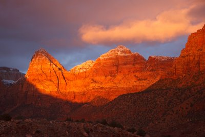 22 Last light on the Watchman