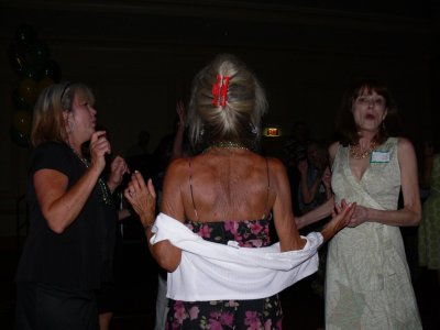 Susan Spears, Debbie Bauman (back to camera) and Emily Ericson