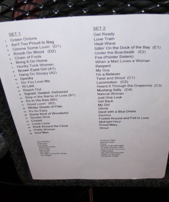 Vinyl Covers Set list