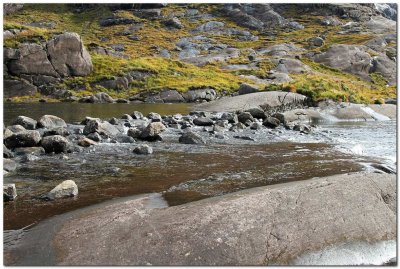 Stepping Stones over  Scavaig River 7377.