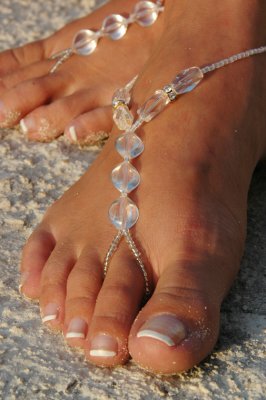 Custom Foot Thongs by Be-Jeweled Designs by Dea. Photo by Clif Noland