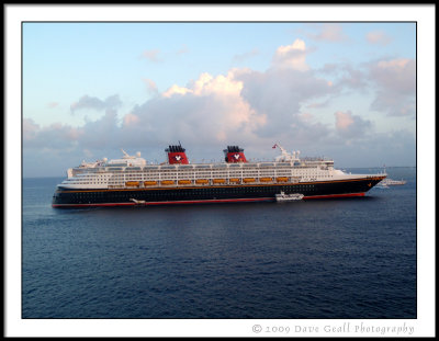 Disney Cruise Ship Anchored To Our Right