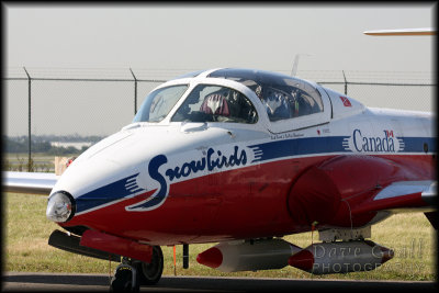 Close-up of the cockpit