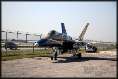 Canadian F-18 turns to park