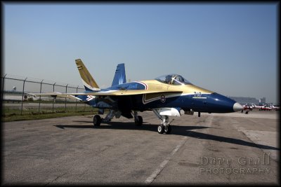 Side shot of the Canadian F-18