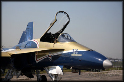 Close-up of the Canadian F-18