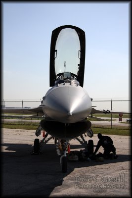 Close-up nose shot of the F-16