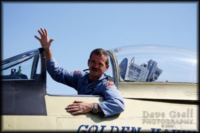Chirs Hadfield in his F-86 Sabre