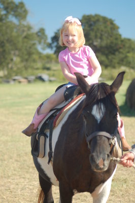 Eva's first horse ride