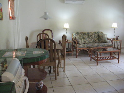 spacious living and dining area