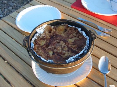 Peach cobbler for desert