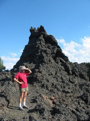 Visiting the splatter cone