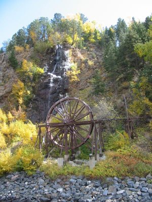 Mill wheel at Idaho Springs, CO