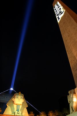 Outside the Luxor