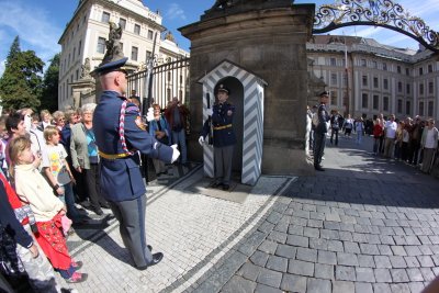 Soldiers of elite Prague Castle Guard