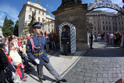 Soldiers of elite Prague Castle Guard