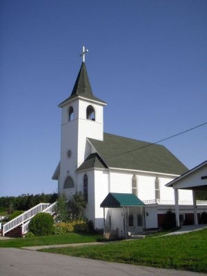 A veiw of Trinity Lutheran Church in the fishing village of Brevort, part of the two-point parish with Zion.