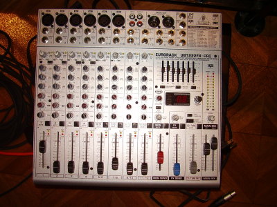 A free standing system - mixer ----- there is another unused small mixer in the choir loft