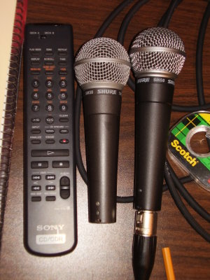 A couple SM58's (one doesn't work)