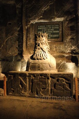 Carving,  The Wieliczka Salt Mine,   Poland.