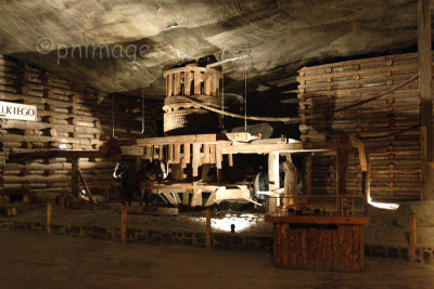 Horse Drawn Lift,  The Wieliczka Salt Mine,   Poland.