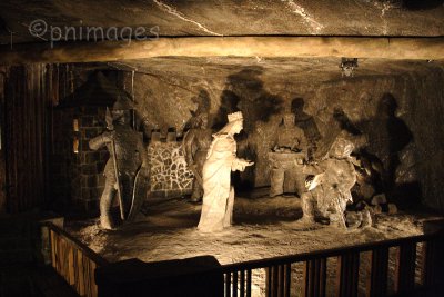 Salt carvings,  The Wieliczka Salt Mine,   Poland.