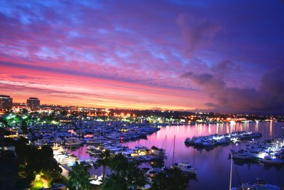 Sunrise over Marina del Rey