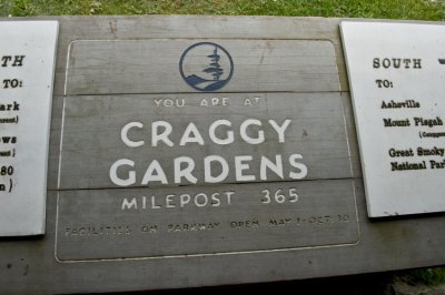 Craggy Gardens signage