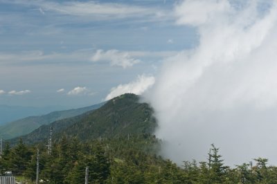 Cloud can't get past mountain