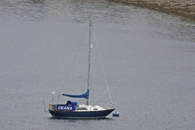 Sailboat at anchor