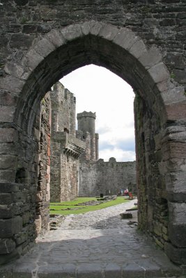 Entering Conwy Castle