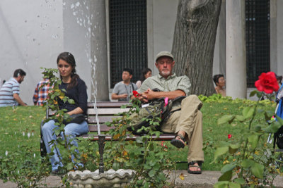 Sharing a bench: Bill