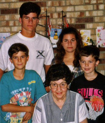Bea and Grandchildren Michael Lauren Steven Christopher - 1993