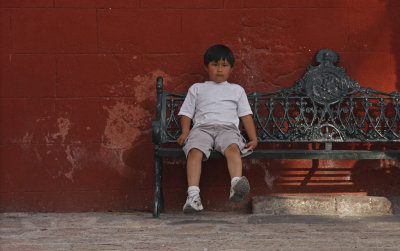 Boy on Bench San Miguel