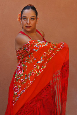 Flamenco Flower Shawl