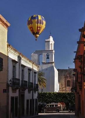 Balloon Over Church Tower