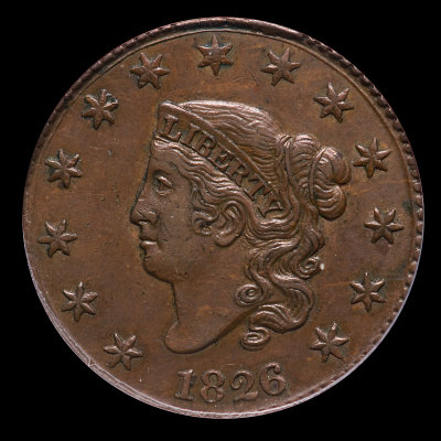 1826 Large Cent PCGS AU 53 obv.jpg
