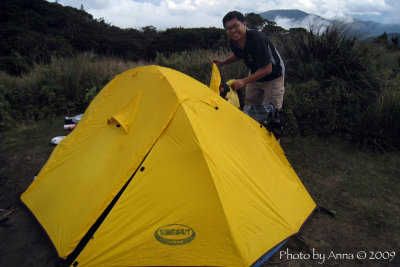 Tent pitching