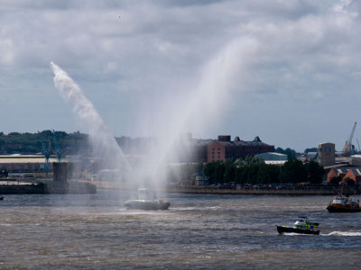 A water salute