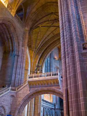 Liverpool Cathedral's majestic arches.