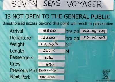  Seven Seas Voyager - details, Liverpool 2 June 2009