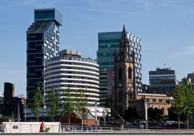 St Nicholas Church and Atlantic Towers Hotel