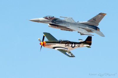 USAF F-16 & P-51 Heritage Demo
